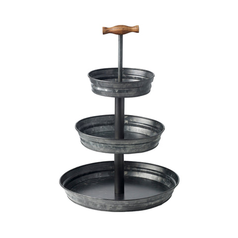 CHEF INOX CONEY IS GALV BLK STAND 3-TIER WDHDL19/26/35x500mm