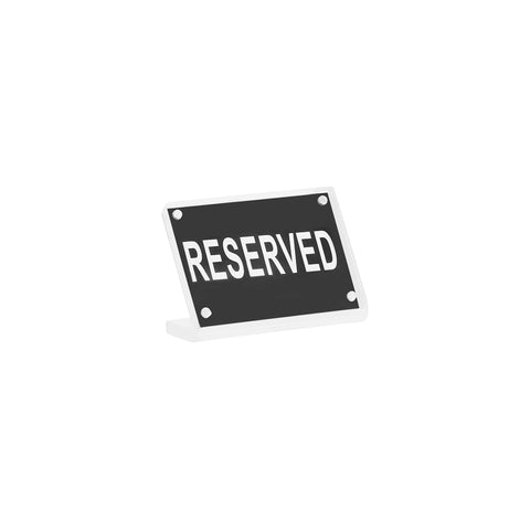 BUFFET SIGN- ACRYLIC w/S/S MAGNET PLATE "HOT WATER"