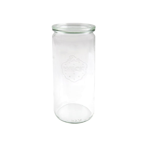 WECK CYLINDER GLASS JAR W/LID 1040ml 80x210mm (908) Box of 6