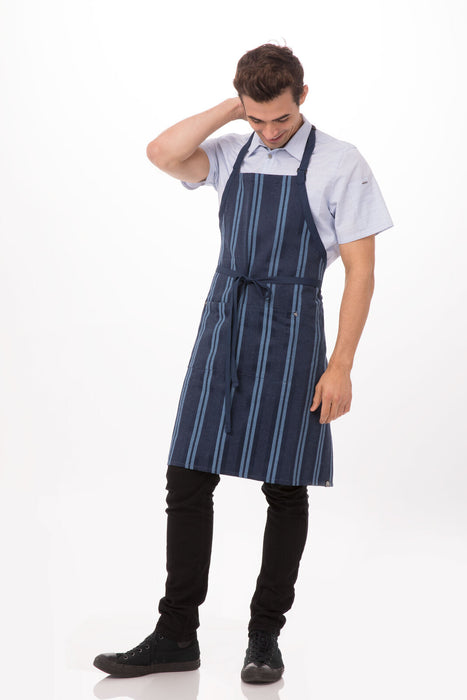 Chef works  Presidio Bib Apron- Navy Blue