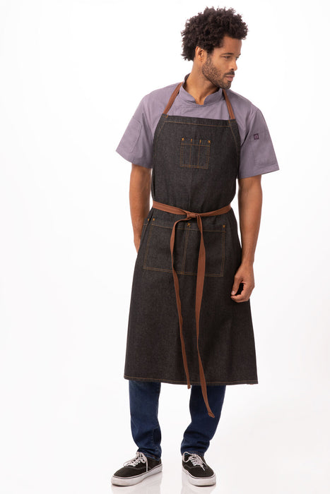 Chef Works Memphis Chefs Bib Apron- Black