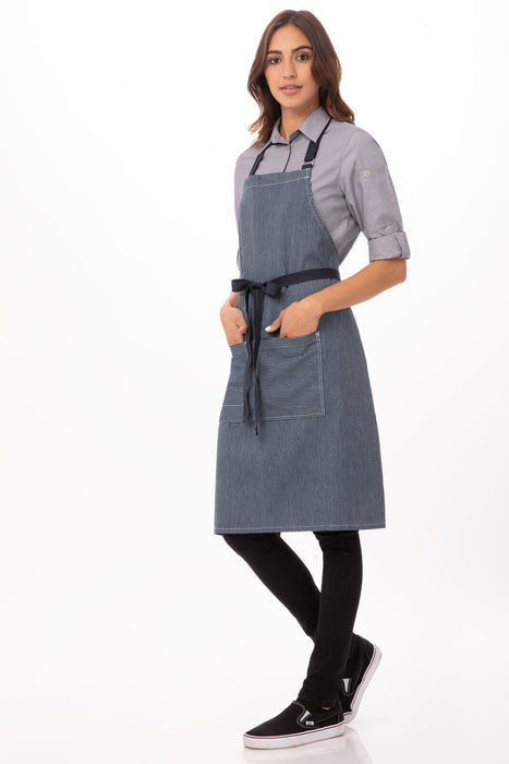 Chef Works Portland Bib Apron- Indigo Blue