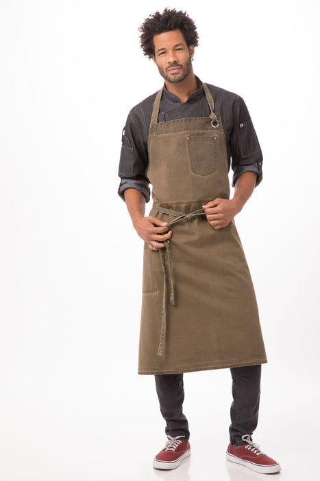 Chef Works Dorset Chefs Bib Apron- Golden Brown