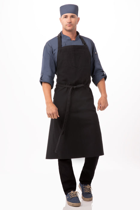 Chef works Rockford Chefs Bib Apron- Steel Grey