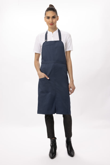 Chef Works Brio Bib Apron- Blue