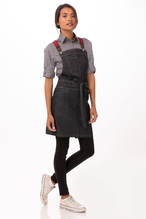 Chef Works Berkeley Petite Bib Apron- Indigo Blue