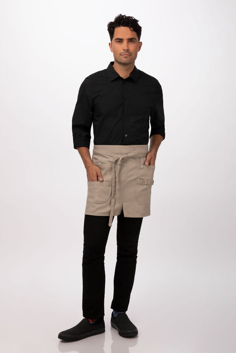 Chef works Logan Half Bistro Apron- Khaki