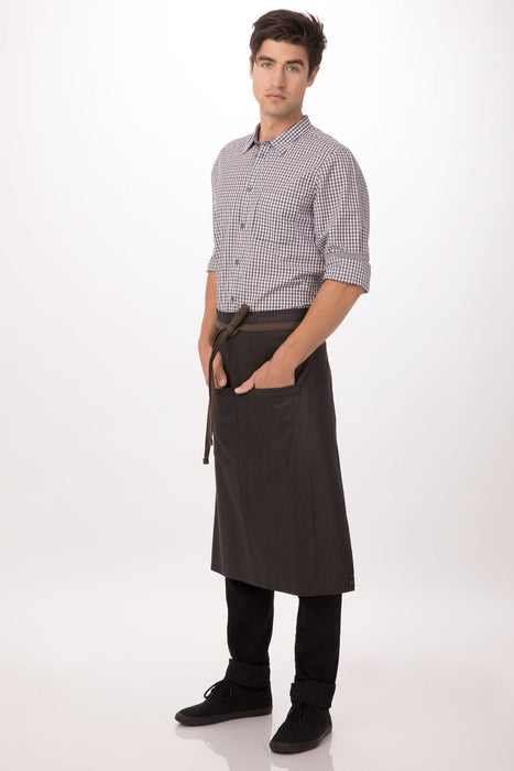 Chef works Boulder Bistro Apron- Brown Black