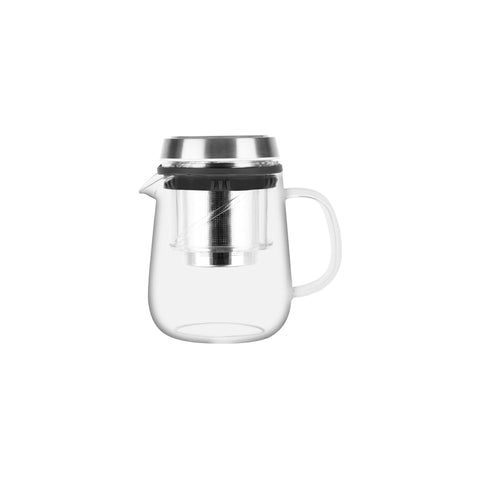 BREW INFUSION GLASS TEAPOT w/FILTER & S/S LID 600ml Box of 2