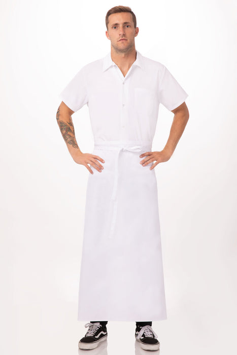 Chef Works Full-Length Chef Apron- White