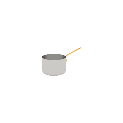CHEF INOX MINIATURE SAUCEPAN w/BRASS HDL 90x60mm18/10