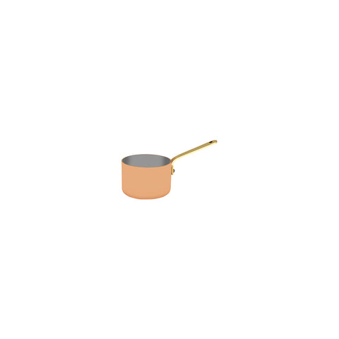 CHEF INOX MINIATURE SAUCEPAN COPPER w/BRASS HDL 70x45mm