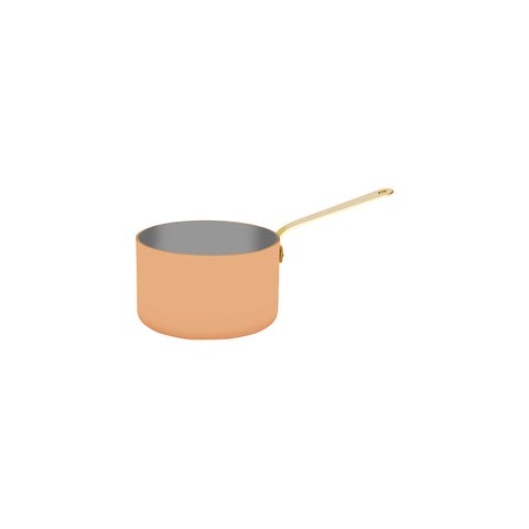 CHEF INOX MINIATURE SAUCEPAN COPPER w/BRASS HDL 120x75mm