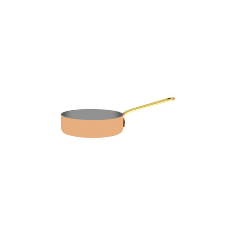 CHEF INOX MINIATURE FRYPAN COPPER w/BRASS HDL 120x35mm