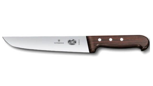 Victorinox Butchers Knife,26cm,Straight Back Blade - Wood