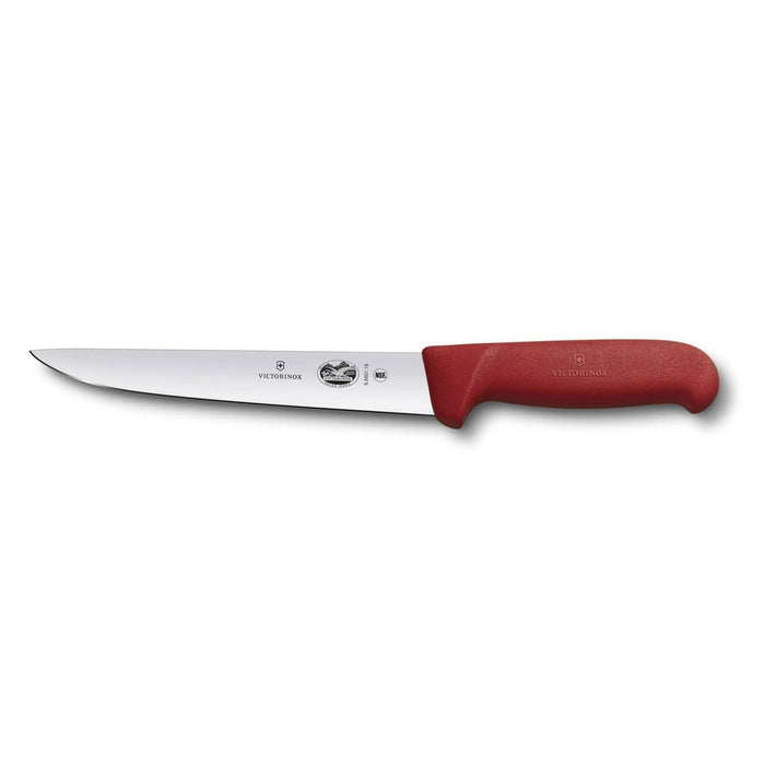 Victorinox  Sticking Knife,18cm,Straight Back Blade,Fibrox - Red